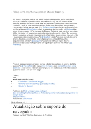 Blogger 31 de agosto de 2011