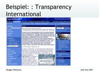Beispiel: : Transparency International 