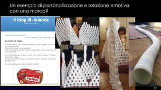 Un esempio di personalizzazione e relazione emotiva con una marca?  