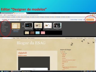 Editar “Designer de modelos”
 