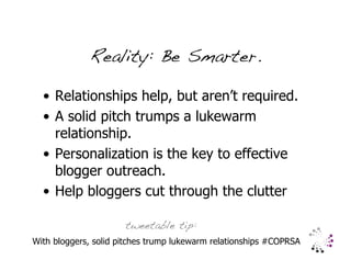 Blogger Relations and PR: Debunking Myths, Discovering Reality