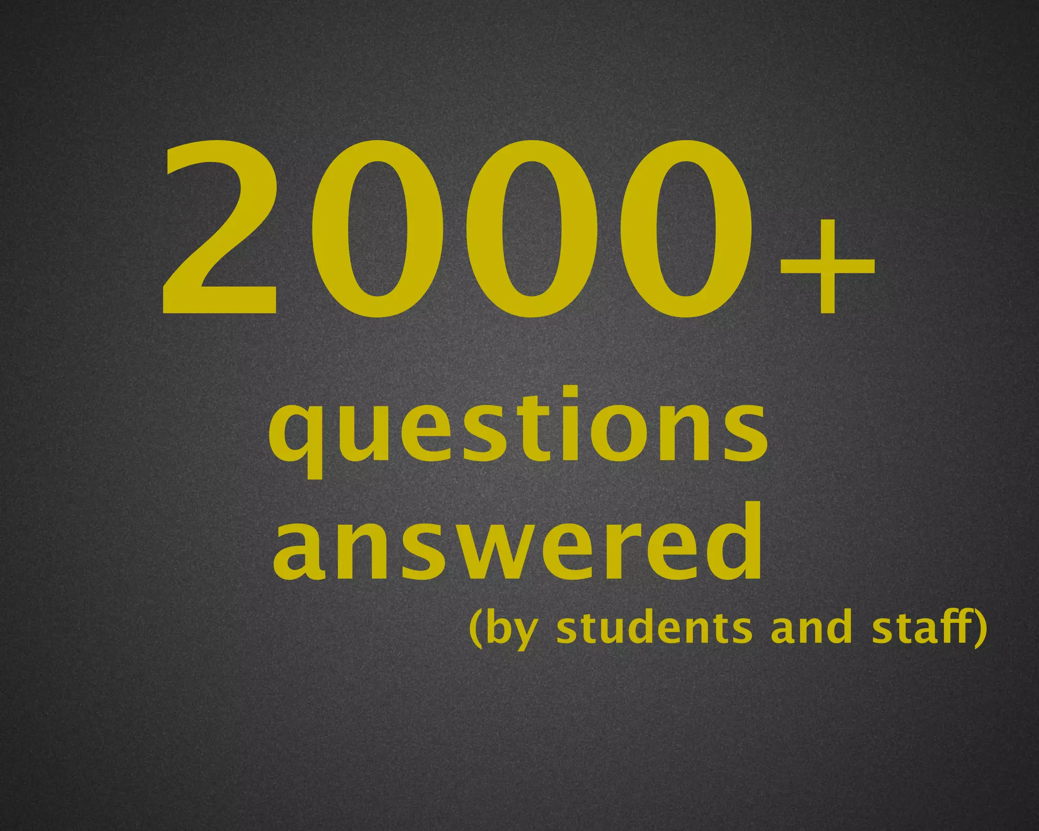 2000+
questions
answered
   (by students and staff)
 
