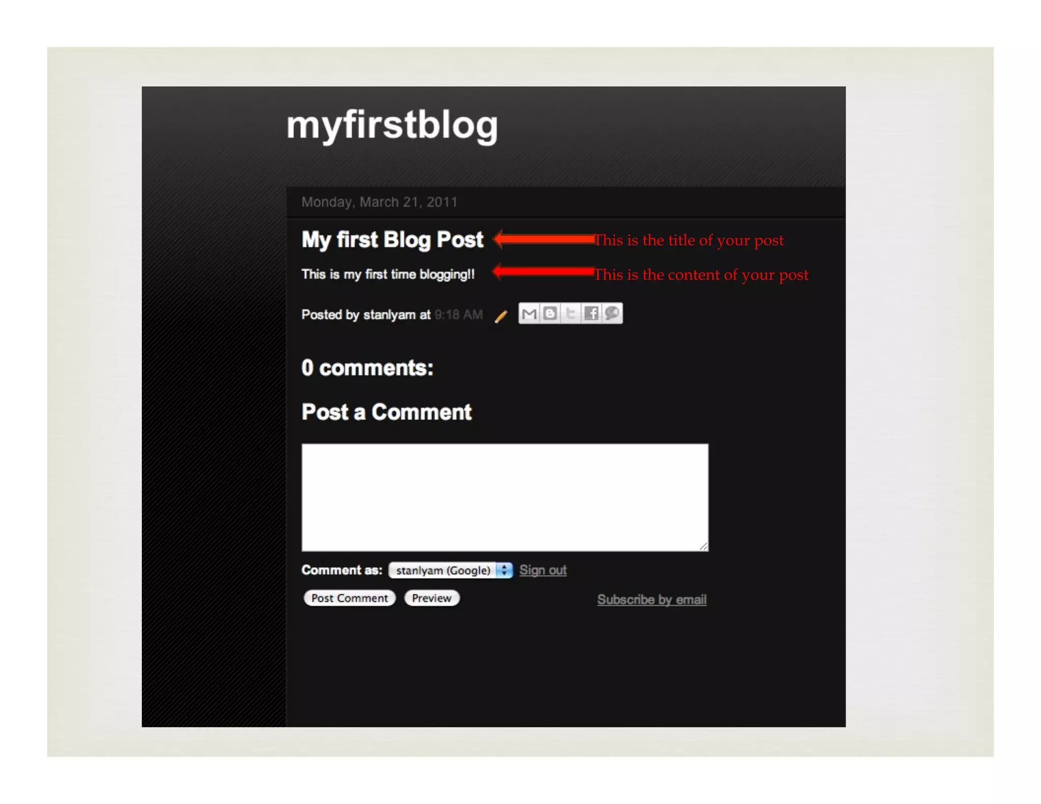 This is the title of your post

This is the content of your post
 