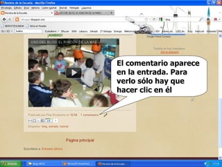 El comentario aparece en la entrada. Para verlo sólo hay que hacer clic en él 