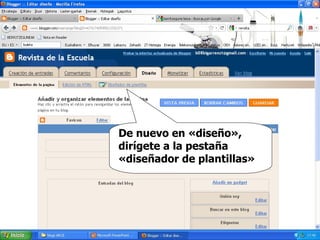 De nuevo en «diseño», dirígete a la pestaña «diseñador de plantillas» 