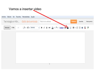 Vamos a insertar video