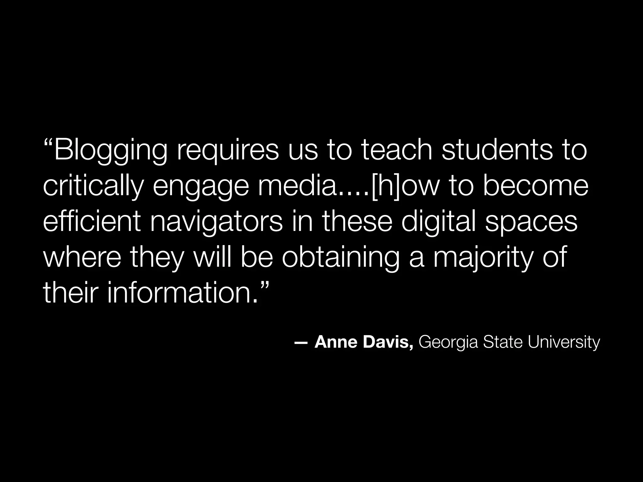 Blogging for the Classroom