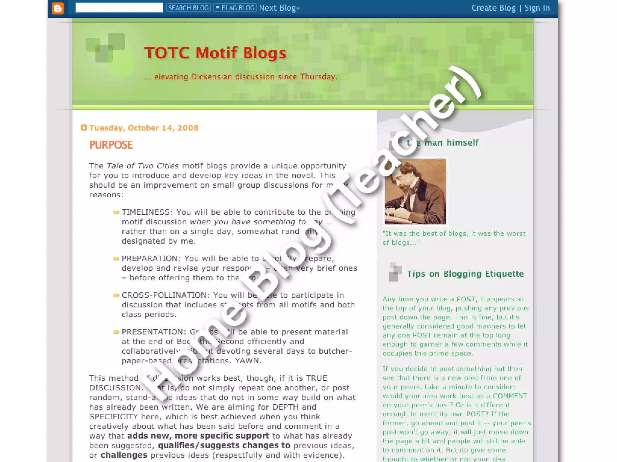 Blogging for the Classroom