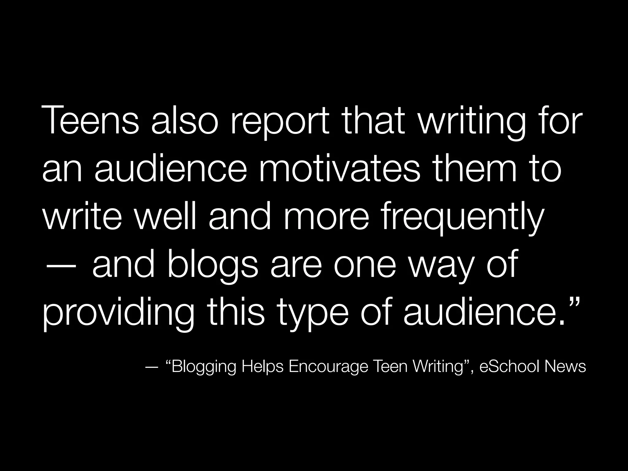 Blogging for the Classroom