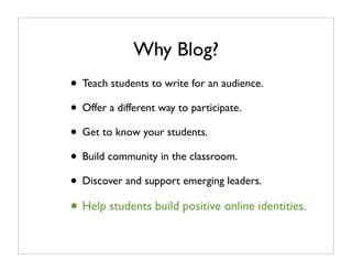 Blogging in the Classroom