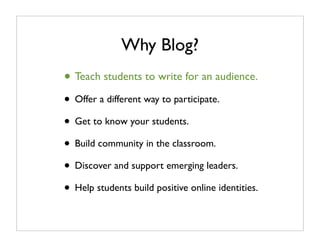 Blogging in the Classroom