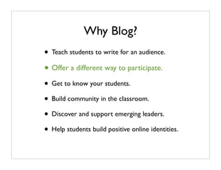 Blogging in the Classroom
