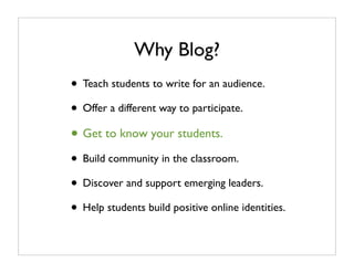 Blogging in the Classroom