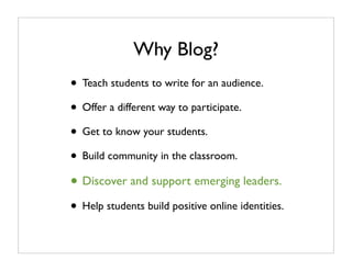 Blogging in the Classroom