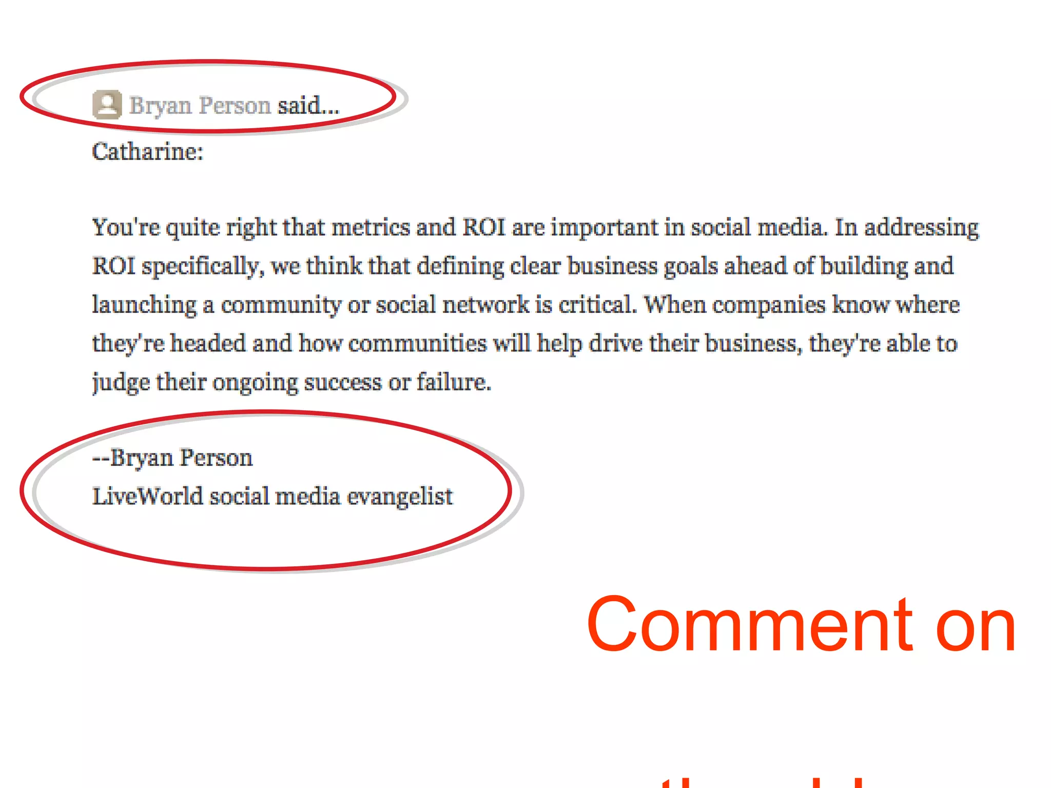 Comment on  other blogs 