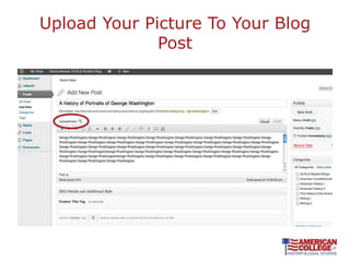 Upload Your Picture To Your Blog
              Post
 