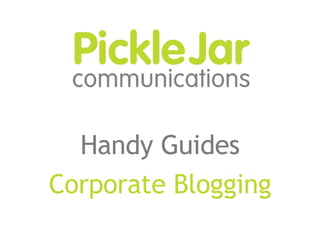 Handy Guides Corporate Blogging 
