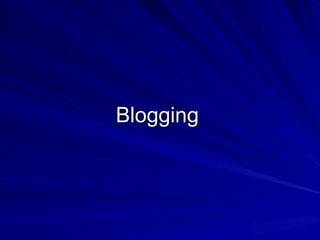 Blogging 