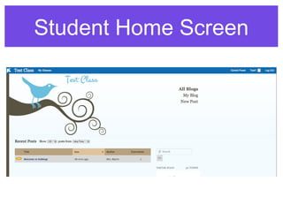 Student Home Screen
 