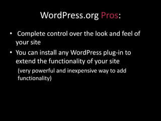 WordPress.org back-end

 