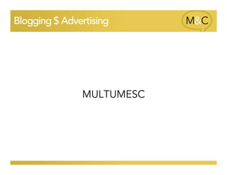 Blogging & Advertising