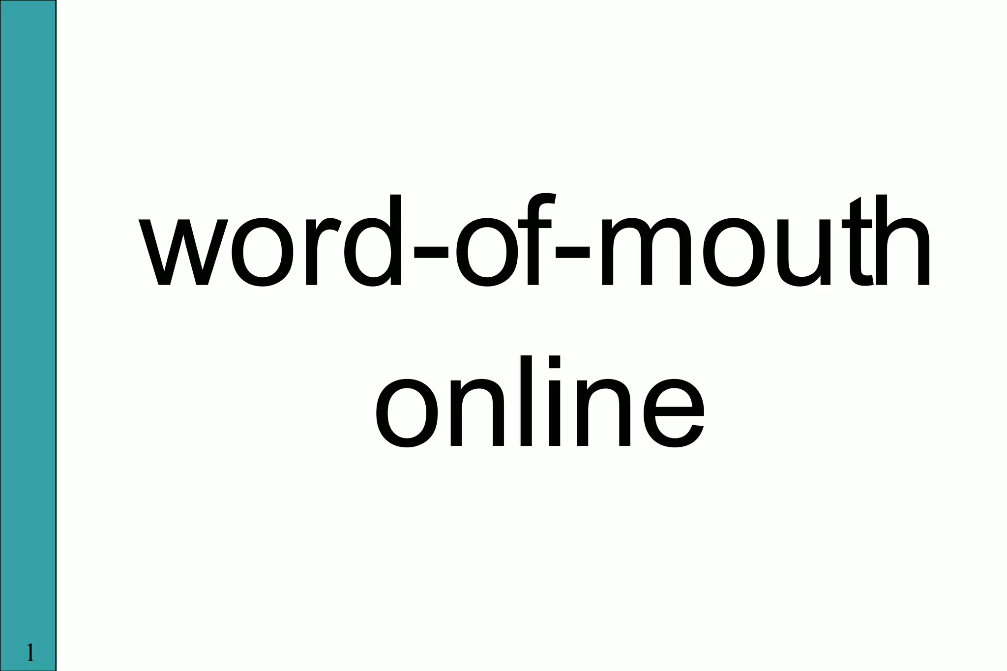 word-of-mouth online