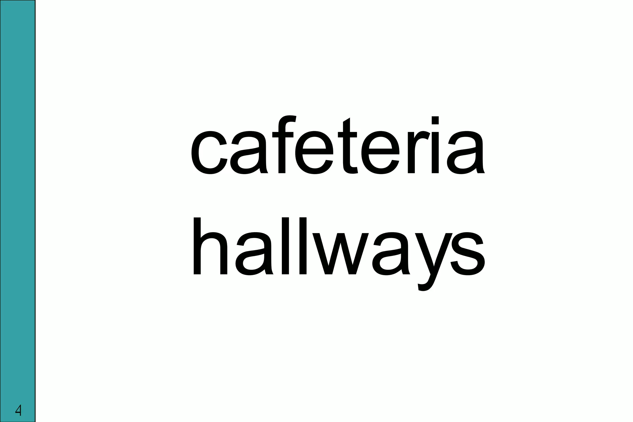 cafeteria hallways