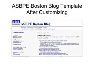 ASBPE Boston Blog Template After Customizing 