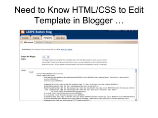 Need to Know HTML/CSS to Edit Template in Blogger … 