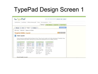 TypePad Design Screen 1 
