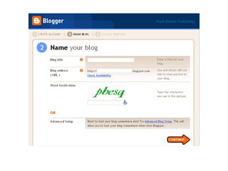Blogger Signup -- Step 2 