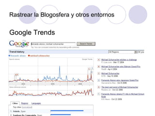 Rastrear la Blogosfera y otros entornos Google Trends 