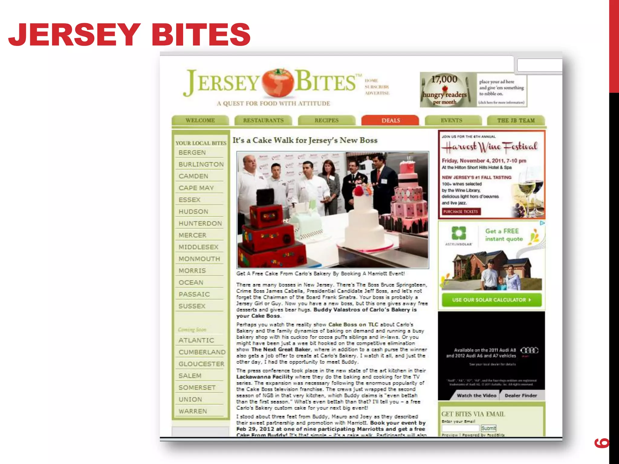 JERSEY BITES




               6
 