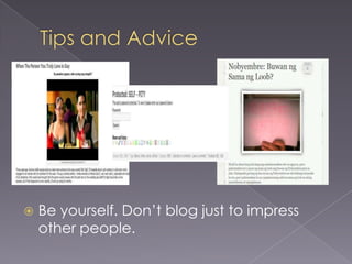 Blogging 101: Basics of Blogging By Mica Rodriguez Slide 35