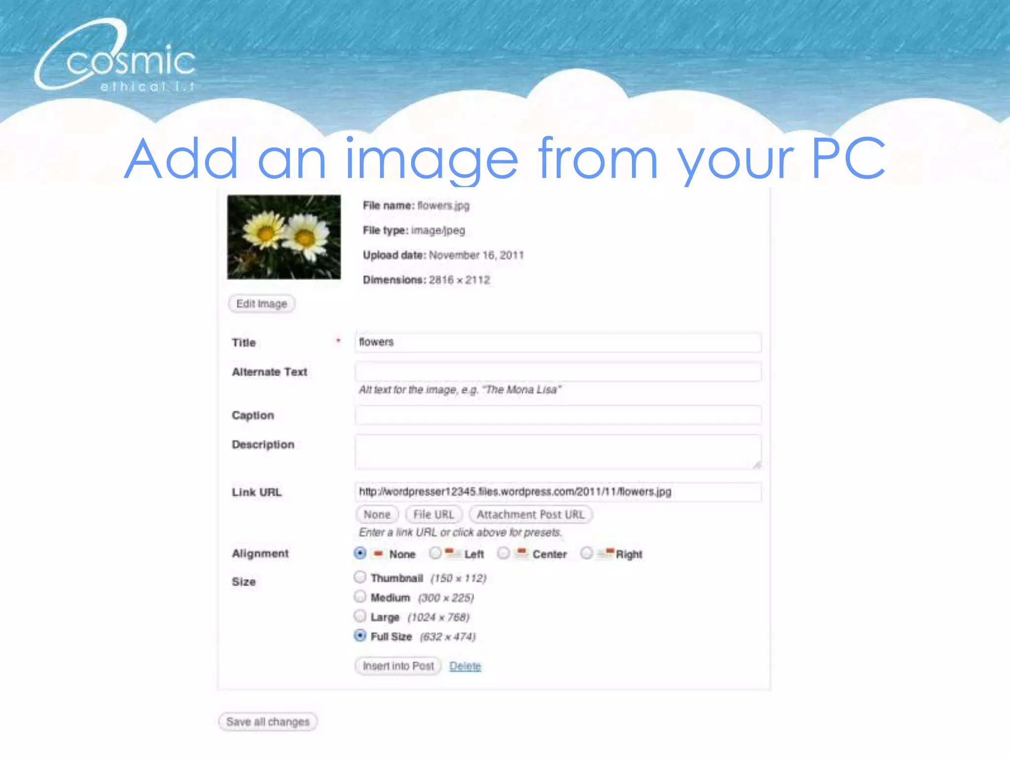 Add an image from your PC
 