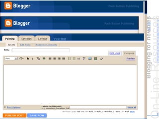 Blogging for newbies On-Line   Resources 