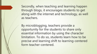 Blogging and microblogging | PPT