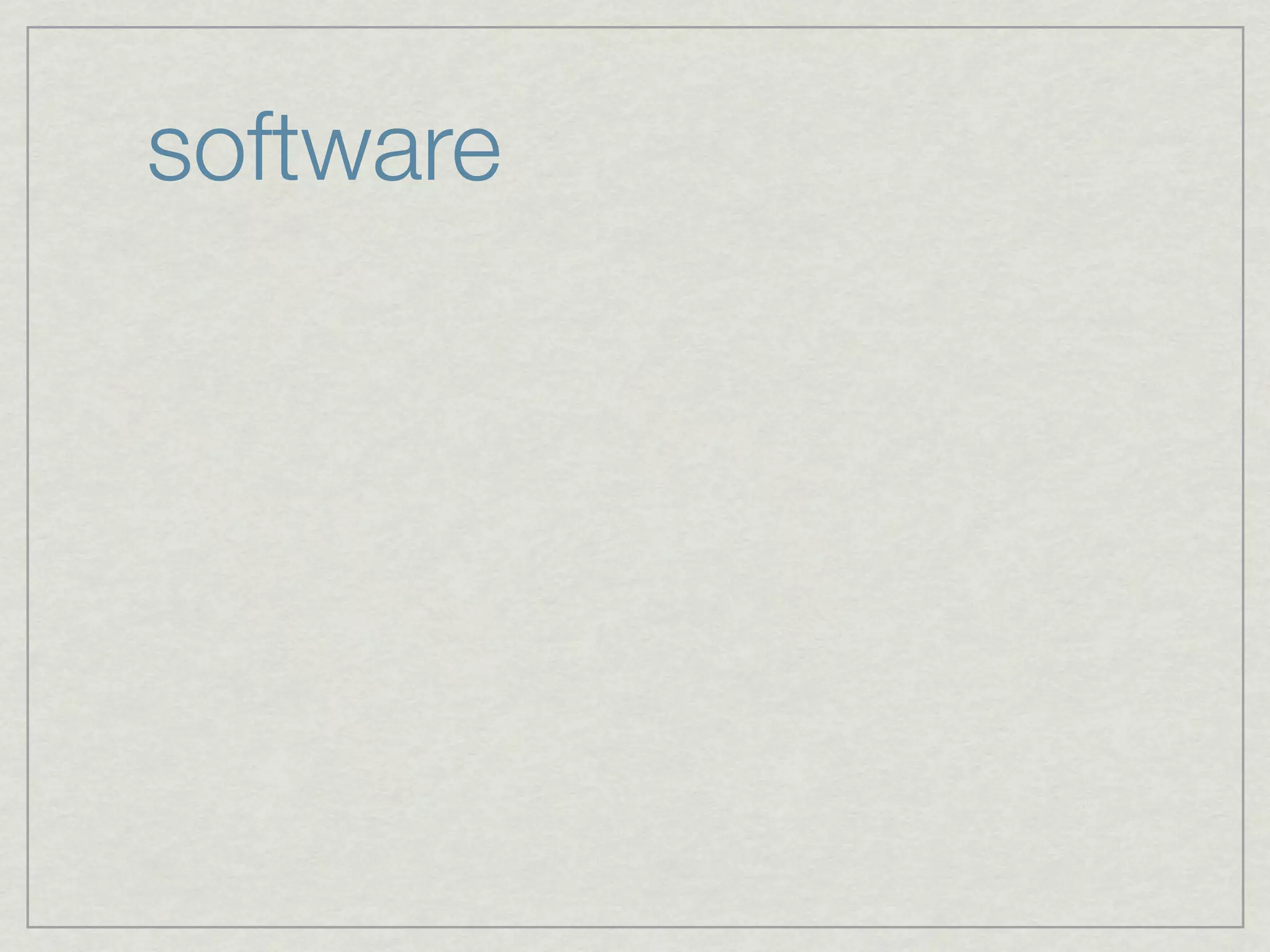 software
 