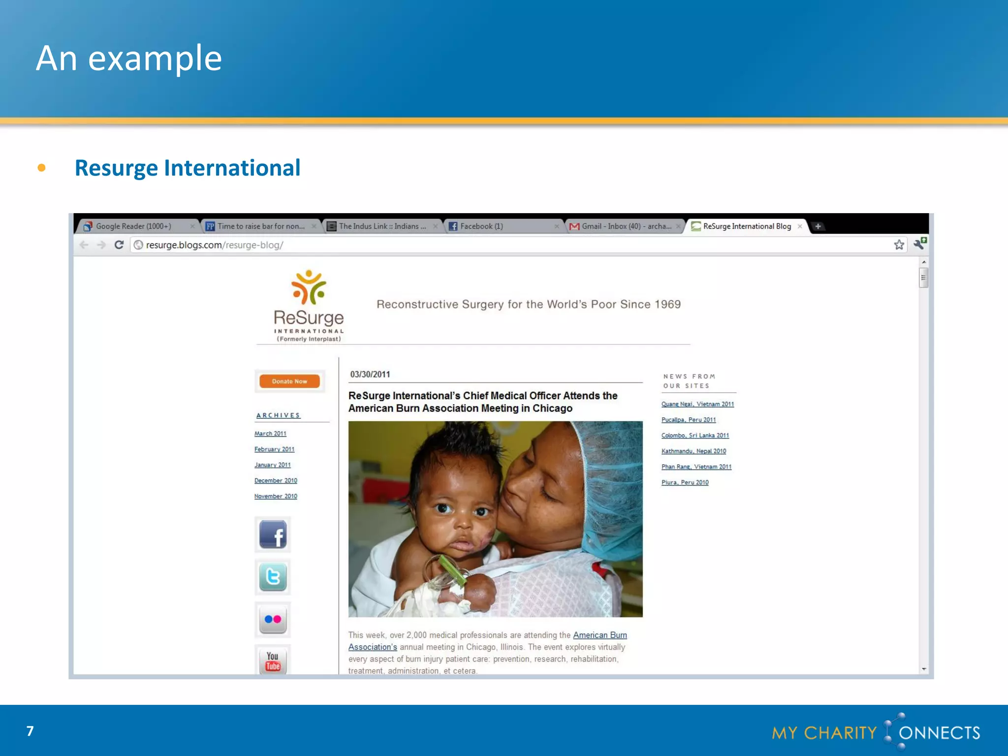 An example

    •   Resurge International




7
 