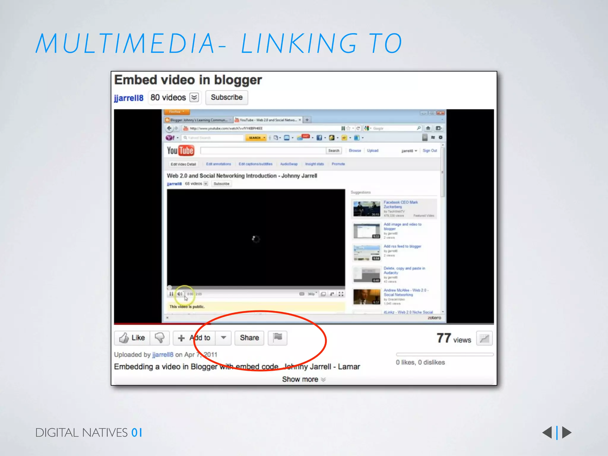 M U LT I M E D I A - L I N K I N G TO




DIGITAL NATIVES 01
 