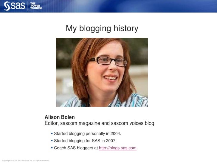 Blogging Tips from SAS Bloggers Slide 2