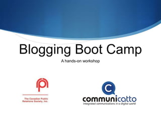 Blogging Boot Camp September 23, 2009 by Doug Lacombe, MBA 