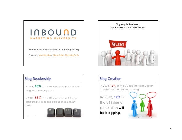 Blogging for Business
                                                                     What You Need to Know to Get St...