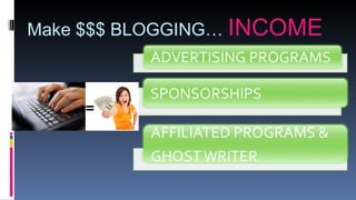 Make $$$ BLOGGING…  INCOME 