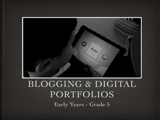 Blogging & e Portfolios PD by Jocelyn Sutherland
