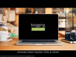 Amanda, Dylan, Hayden, Chris, & James
http://web3canvas.com/wp-content/uploads/2013/10/ghost-blog-theme-blogging-platform.png

 