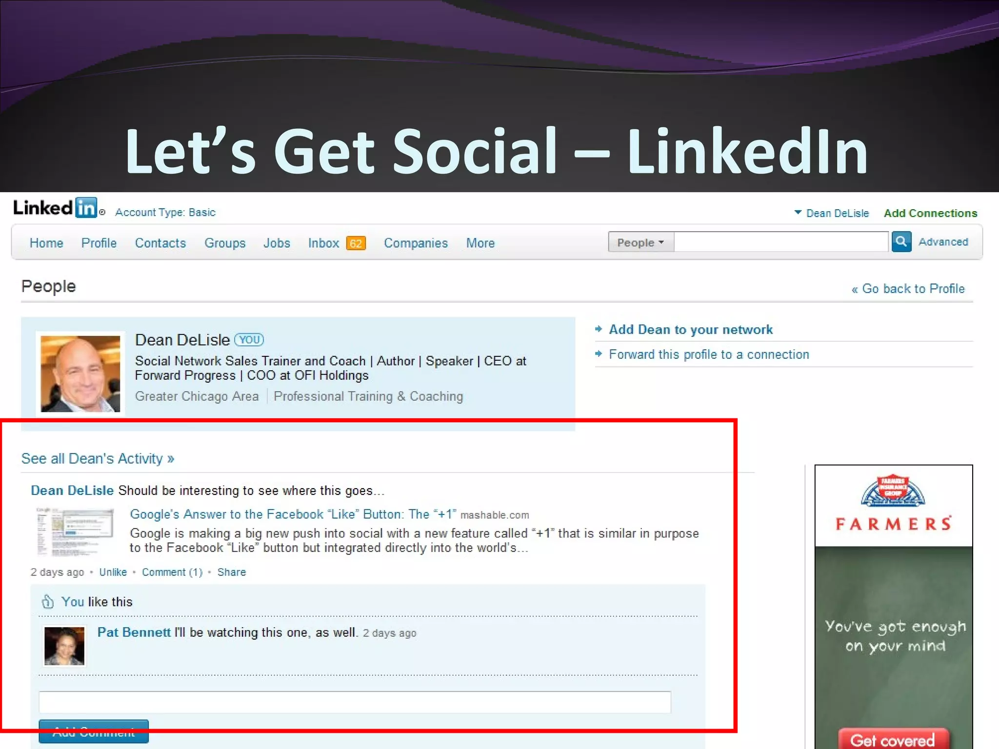 Let’s Get Social – LinkedIn 