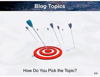 8
Blog Topics
How Do You Pick the Topic?
64
 
