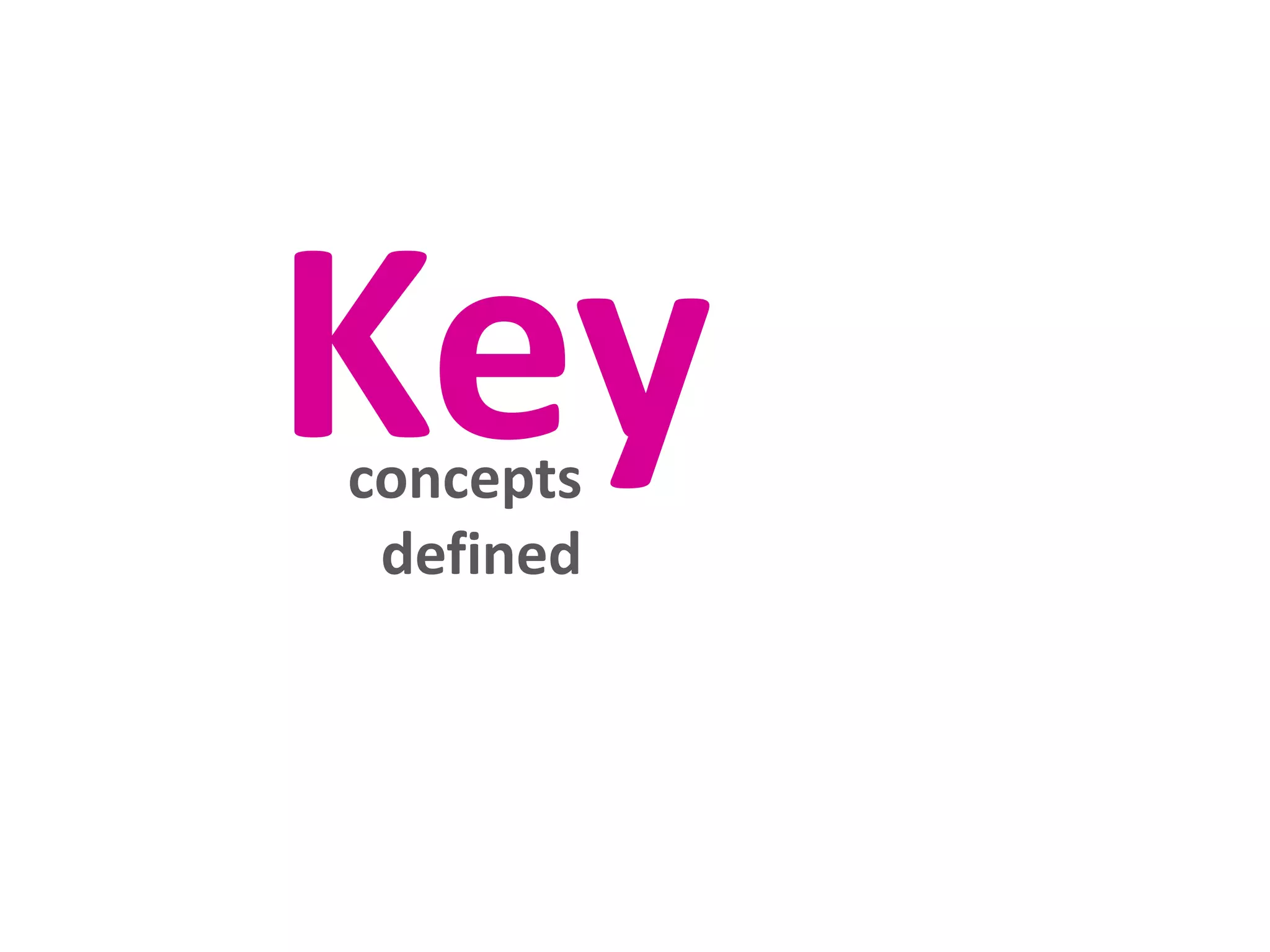 Keyconcepts
defined
 