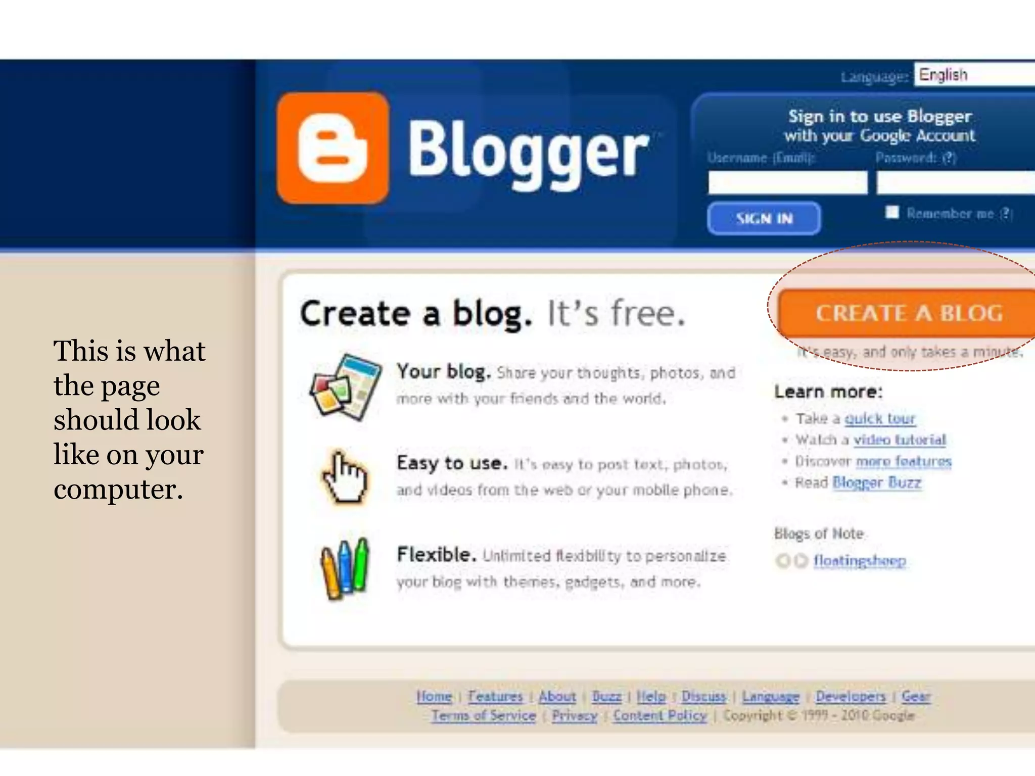 This is what the page should look like on your computer.